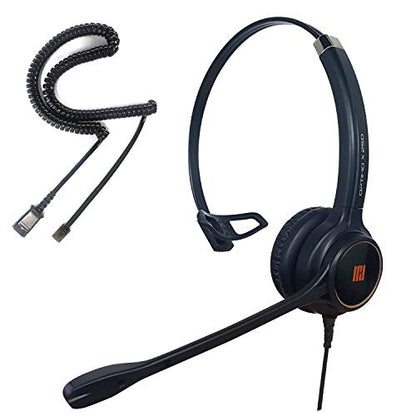 IPD IPH-250 Phone Headset with Noise Cancelling Microhone for Office and Call Center- Comapatible with Polycom VVX, Aastra,Avaya Digital, Nortel,Samsung,Mitel landline Phones. | Office and Call Center, Compatible with Polycom VVX, Aastra, Avaya Digital, N
