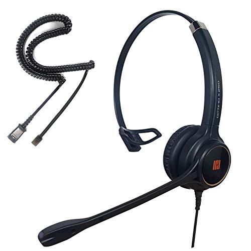IPD IPH-250 Phone Headset with Noise Cancelling Microhone for Office and Call Center- Comapatible with Polycom VVX, Aastra,Avaya Digital, Nortel,Samsung,Mitel landline Phones. | Office and Call Center, Compatible with Polycom VVX, Aastra, Avaya Digital, N