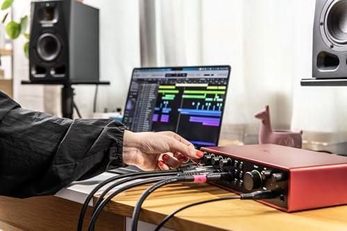 Audiosavings Bundle: Focusrite SCARLETT 18I16 4G 4th Gen 24-bit 192 kHz Audio Recording Interface Bundle with Rockville PRO-M50 SR Headphone+RCM SR Studio/Recording Condenser Microphone (3 Items)