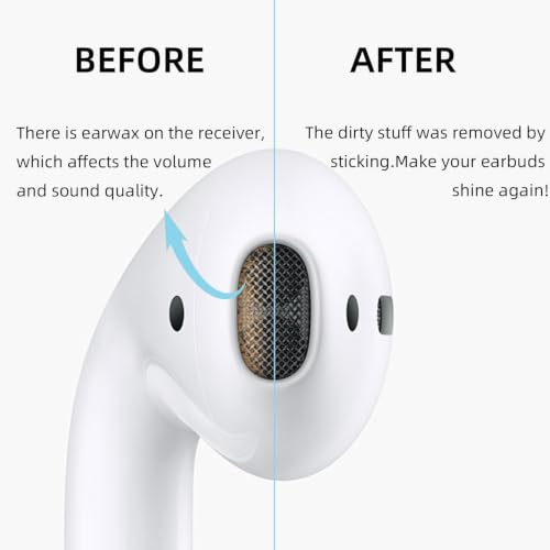 Moloppo 1 Pack Cleaning Putty for AirPods Cleaner Kit, White | 24pcs 0.6"*0.9" Cleaning Puttys, Large Particles, Dust Removal, for AirPods Pro, Charge Port, Keyboard, Phone, Electronics - color: A-White