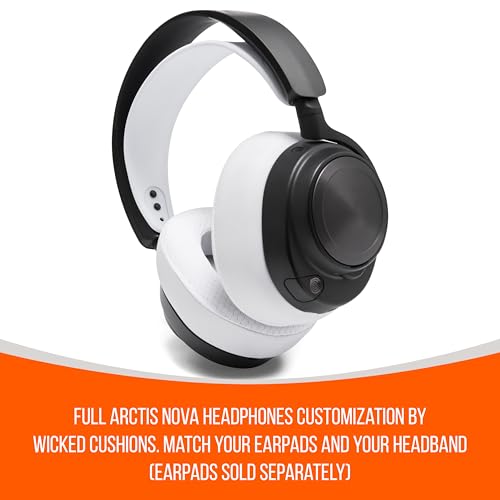 WC HeadbandZ Arctis Nova - Silicone Headband for Arctis Nova Headsets | Made by Wicked Cushions | Enhanced Flexibility, Comfort & Style, Matching Earpad Designs | White - color: White