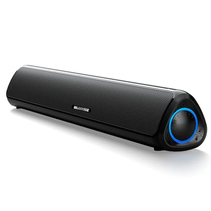 Bluedee Computer Speakers for Desktop PC, Rechargeable Computer Sound Bar | Bluetooth 5.3 & 3.5mm AUX, Clear Balanced Sound, Compact PC Soundbar for Desktop, Laptop, Monitor & Gaming Setup