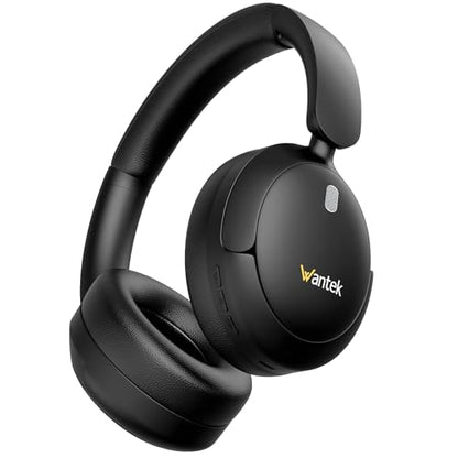 Wantek Hybrid Active Noise Cancelling Wireless Headphones | Over Ear Bluetooth Headphones with 60H Playtime, Transparency Mode, Deep Bass, Foldable Lightweight Design for Travel & Gym