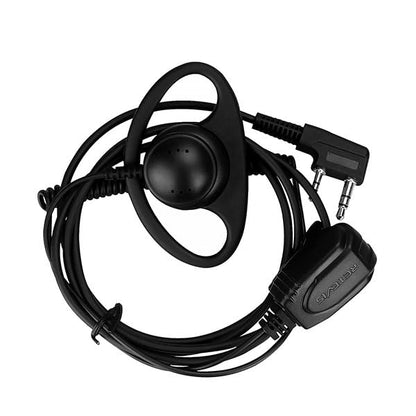 Retevis Walkie Talkie Earpiece with Mic, for RT22/RT68/RT21/H777/RT68H | Coil Tube, 2 Pin, Compatible with Pxton, Baofeng, Kenwood Two Way Radios, Radio earpiece(2 Pack)