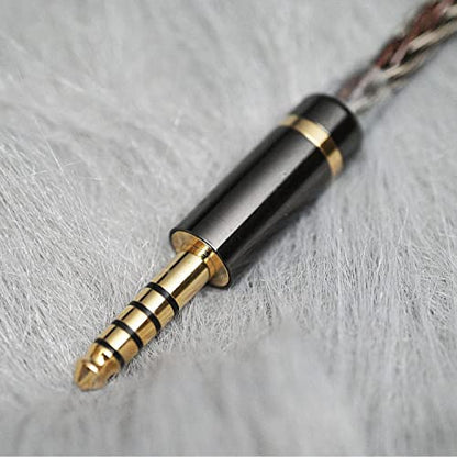 Hidizs MS5-4.4-RC Replacement Audio Upgrade Cable, Detachable Earphone Cable 4.4mm Plug Headphone Balanced Cord- 2 Pin 0.78mm IEM Cable for Headphones, MP3 Players, Phones, Speakers, Tablets, PCs - size: 4.4 mm