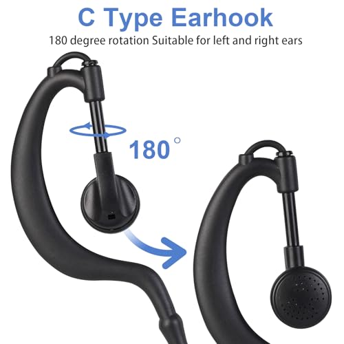 20 Pcs Walkie Talkie Earpiece with Mic 2 Pin Two-Way Radio Headset, Clear Sound & Comfortable Fit Compatible with Baofeng UV-5R BF-888S Arcshell Retevis RT21 RT22 H-777