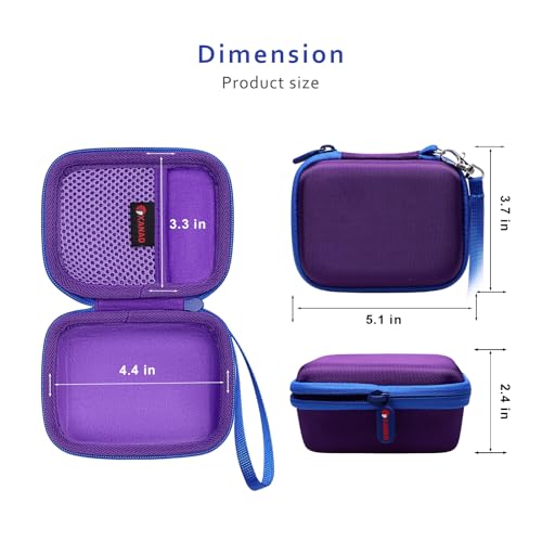 XANAD Hard Case Compatible with JBL Go 4 / GO 5 / Go 3 Ultra Speaker,Purple - color: Purple