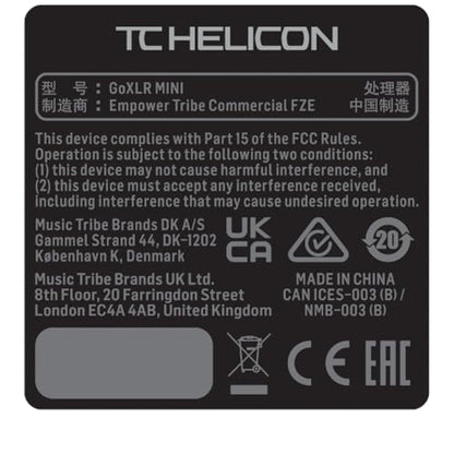 TC HELICON GoXLR MINI-WH Online Broadcast Mixer with USB/Audio Interface and Midas Preamp | MIDAS preamps with USB connectivity, XLR input and manual censor for streaming, gaming and podcasting