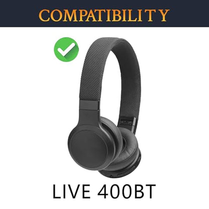 SOULWIT Replacement Ear Pads for JBL Live 400BT/Live 400 BT On-Ear Wireless Headphones, Earpads Cushions with Softer Protein Leather, Noise Isolation Foam - Blue - color: Blue