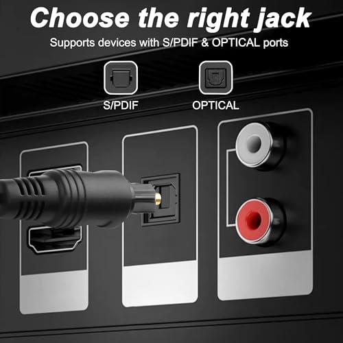 MEIRIYFA Digital Optical Splitter Adapter Cable 1 in 2 Out | Toslink Digital Fiber Optic Audio Splitter 1 Male Input 2 Female Output Cable for Home Theater,TV,Receiver,Sound Bar - 0.3M - style: 1 Male to 2 Female
