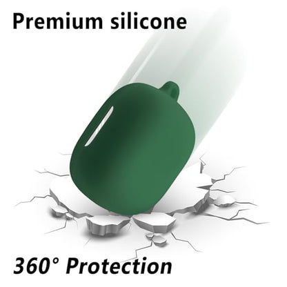 Geiomoo Silicone Case for JBL Tune Buds, Protective Cover with Carabiner (Emerald Green) - color: Emerald Green
