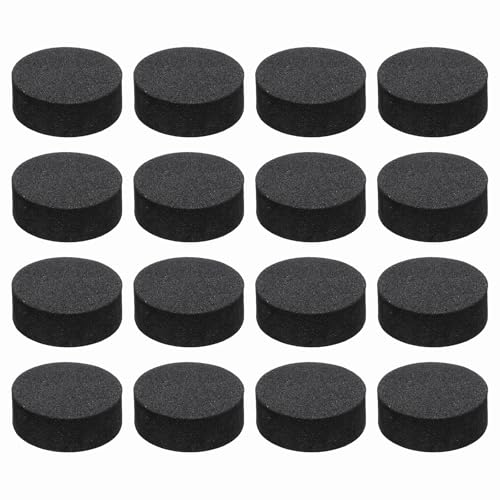 MECCANIXITY 16 Pcs Single Sided Speaker Isolation Feet Pads, 25mmx10mm Non Slip Foam Shock Absorption Base Pad Amplifier Stand Feet Mat for Speaker HiFi Home Theater Sound System, Black - size: 25mmx10mm