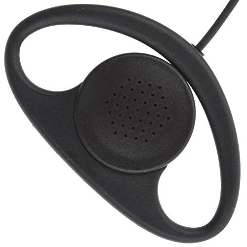 TENQ® D Shape Earpiece Headset PTT for Two Way Radio Walkie Talkie 2 Pin Motorola (10 Packs)