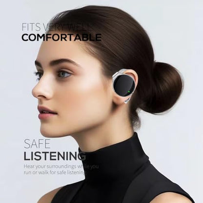 Wireless Bluetooth 5.4 Over-Ear Headphones with Ear Hook Clip-On Ear Design