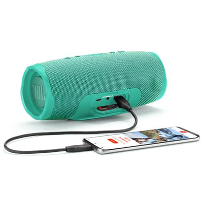 JBL Charge 4 - Waterproof Portable Bluetooth Speaker - Teal | Wireless Bluetooth Streaming, Up to 20 hours of playtime, IPX7 waterproof, JBL Connect, Durable fabric and rugged material - color: Teal