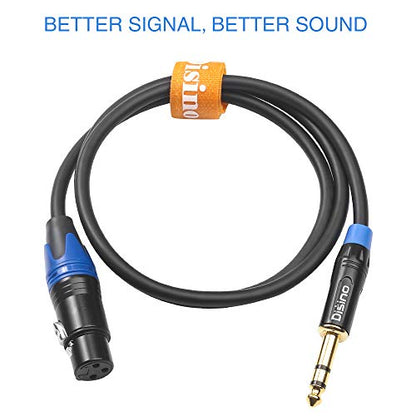 XLR Female to 1/4 Inch 6.35mm TRS Stereo Jack Cable, 3 Pin Female XLR to Quarter inch Balanced Interconnect Patch Cord (3.3 Feet) - size: 3.3 Feet
