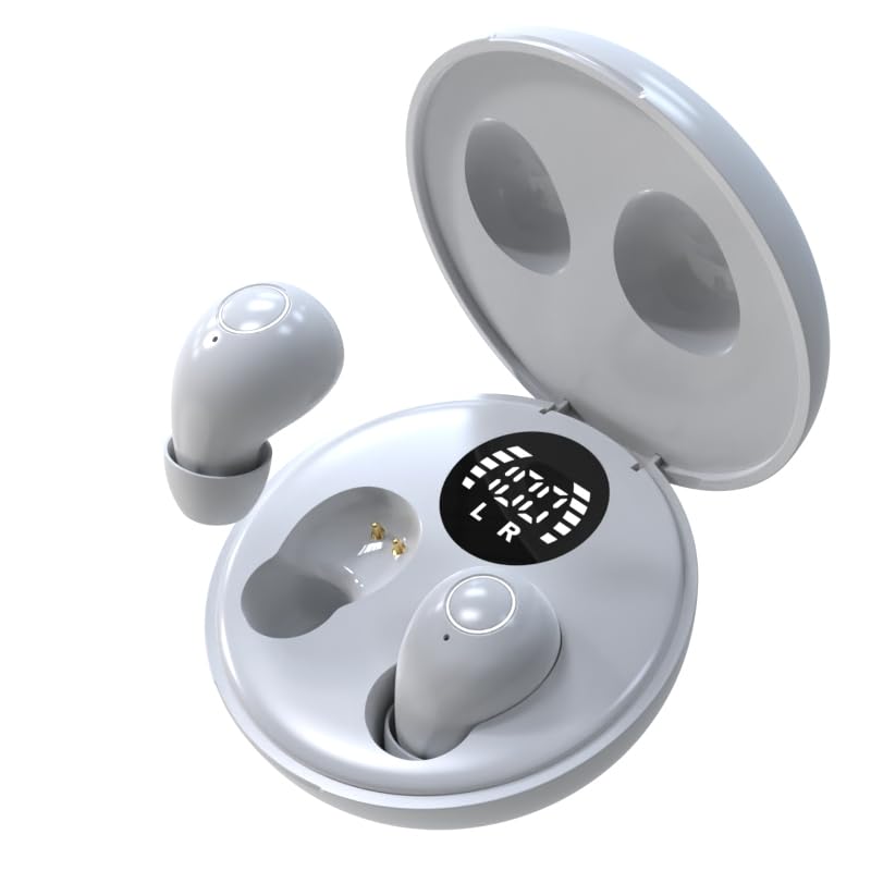 Mini Invisible Earbuds for Work and Sleep - Best Small Earbuds for Small Ear Canals - color: White