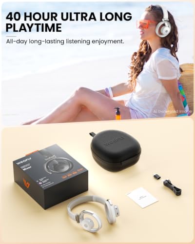 Mixer Open Ear Headphones, Wireless Headphones with Qualcomm aptX HD, Snapdragon Sound, Comfortable Breathable Open Fit, 40-Hour Playtime, Open Back Headphones with Carrying Case (Gray) - color: Gray