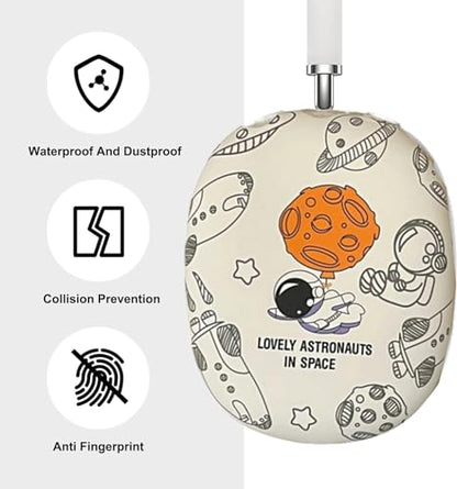 Case Compatible with AirPods Max Headphones, Cute Anime Soft TPU Astronaut Anti-Scratch Protective Ear Cup Covers Headphone Cases for Woman Kids Boy - color: Astronaut 3