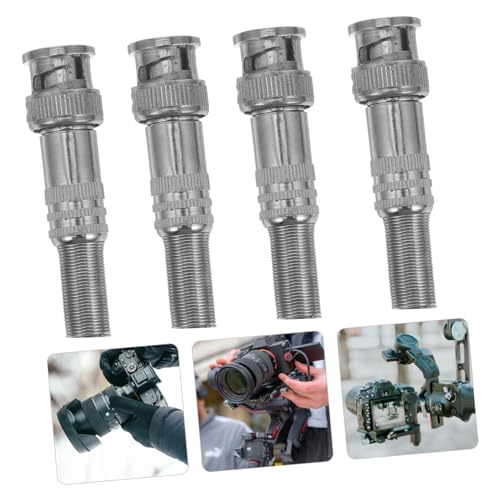 6pcs Bnc Male Crimp Connectors Zinc Alloy Plug Adapter Set