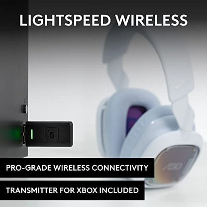 Logitech G Astro A30 Lightspeed Wireless Gaming Headset, Xbox - White | Bluetooth Enabled, Dolby Atmos, Detachable Boom, 27h Battery, USBC Charging, for Xbox, PS5, PS4, Nintendo Switch, PC, Android - color: White