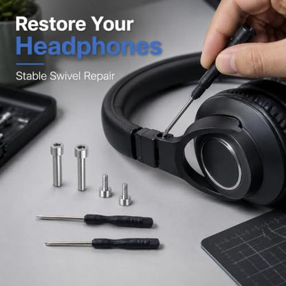 for Bose QC35 QC35 II QC45 QC25 Hinge Screw Repair Kit, 316 Stainless Steel 2-Pack with Screwdrivers, DIY Loose Stripped Screw Replacement