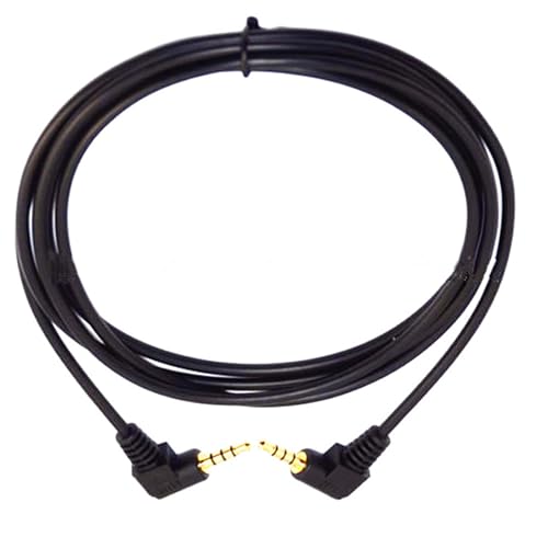 3.5mm 90Degree Angle 4Pole Stereo Audio Cable Male toMale3.28Ft | Headphone Cable 4 Pole TRRS Aux Cord 1m for Laptop Phone Microphone Tablet MP3