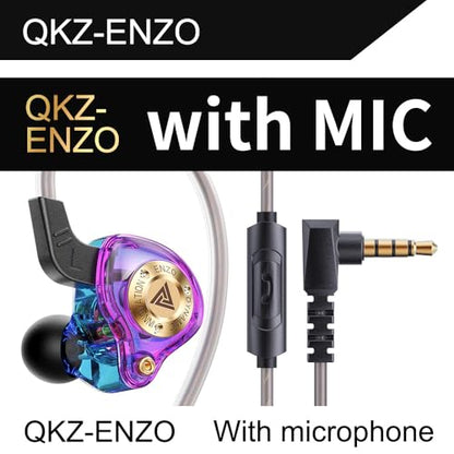 in-The-Ear-Headphones Wired Gaming Earbuds, in Ear Monitors with Deep Bass Sound, HiFi Wired Earphones 10mm Dynamic Driver IEM for Music, Gaming, Smartphone, Laptop, PC, Video Calls - color: Colorful