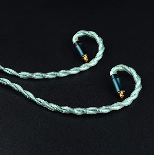 NICEHCK FourMix 4.4mm Balanced MMCX Green IEM Upgrade Cable HiFi Wire | 4-mixed conductor: Cu-Ag alloy,7N Cu,pure silver,6N silver-coated OCC; gold-plated beryllium copper MMCX pin; - color: Green