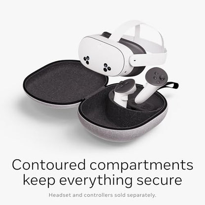 Meta Quest Compact Carrying Case — Works with Meta Quest 3/3S — Refreshed Compact Design — Fits 3/3S, Touch Plus Controller, Active Straps, Charging Cable, and Adapter | Works, Touch Plus Controller, Active Straps, Charging Cable, Adapter - style: Compact