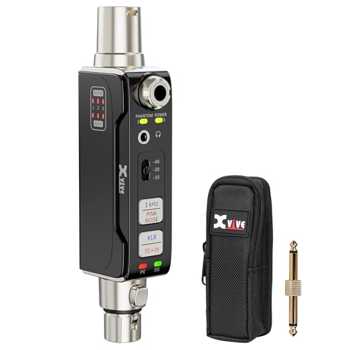 Xvive AT-2 Audio Tester Pro, 5-in-1 Signal Generator (1kHz Tone & Pink Noise), XLR Cable Tester, 48V Phantom Power Checker, XLR Input Meter, Headphone/Built-in Speaker Monitor, USB-C Rechargeable - style: AT-2 PRO