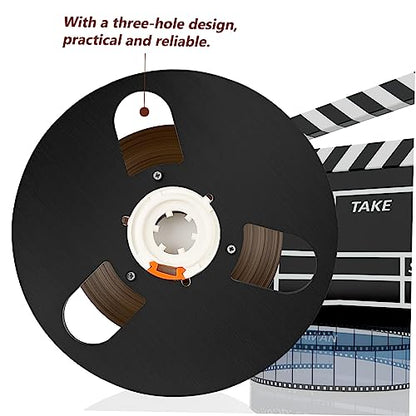 Black Aluminum Alloy Empty Tape Reel for Recorder, 3-hole