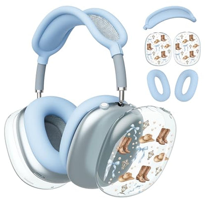 for AirPods Max Headphones Western Ear Covers for AirPods Max 2 - color: Cowboy D/Blue
