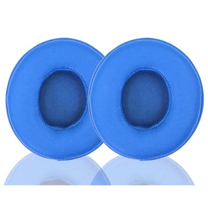 Headphone Replacement Ear Pad Cover Compatible with Beats by Dre Solo3 Solo2 Wired Wireless Headphones Protein Leather Memory Foam Headphone Cushion Ear Muffs-Blue - color: blue