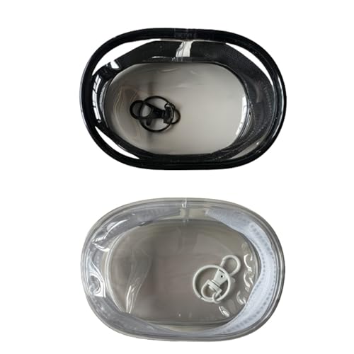 2 Pcs Clear Keychain Cable Organizer Case, Portable PVC Earbud Pouch with Zipper, Transparent Mini Storage Bag for Charging Cords & Small Items