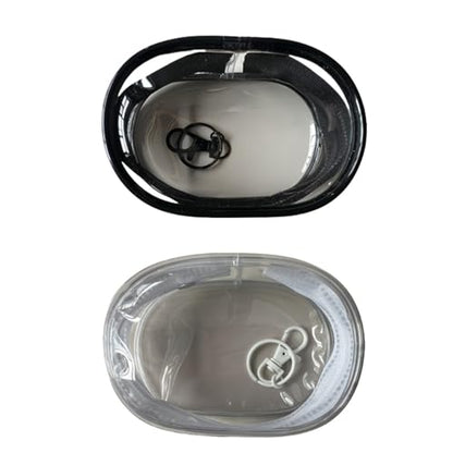 2 Pcs Clear Keychain Cable Organizer Case, Portable PVC Earbud Pouch with Zipper, Transparent Mini Storage Bag for Charging Cords & Small Items