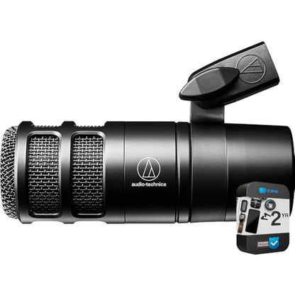 Audio-Technica AT2040 Hypercardioid Dynamic Podcast Microphone Bundle with 2 YR CPS Enhanced Protection Pack
