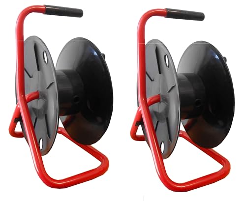 Audio2000'S ADC2716P2 Two-Pack Portable Cable Reels/Cord Reels, Each with a Reel Lock/Stopper, Capacity of Each Reel: 330 feet of 6mm Cable/Cord (Total Two Cable Reels)