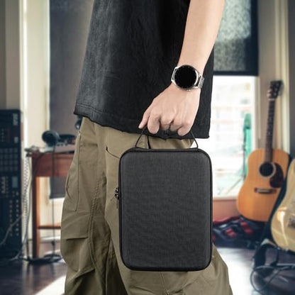 GEEKRIA Audio Interface Carrying Case, Compatible with SONICWARE Lofi-12 XT/Limited Retro Color/CyDrums/SmplTrek, EVA Hard Shell Portable Travel Bag (Dark Gray)