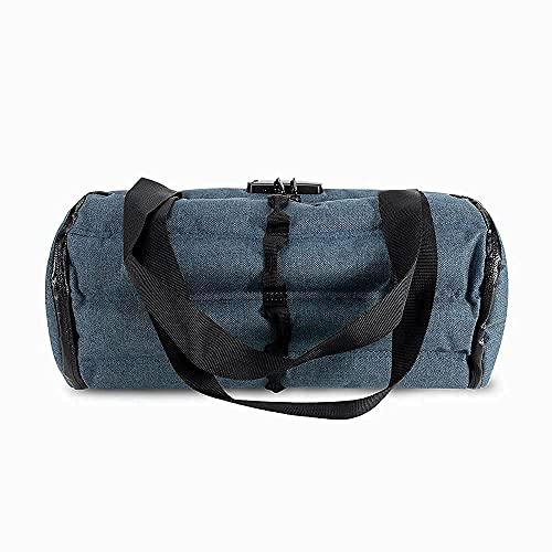 Skunk Duffle bag Medium 16"- Smell Proof - With combo lock - PATENT PENDING (Blue Navy, 16"x7.5") - color: Blue Navy