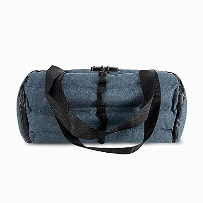 Skunk Duffle bag Medium 16"- Smell Proof - With combo lock - PATENT PENDING (Blue Navy, 16"x7.5") - color: Blue Navy