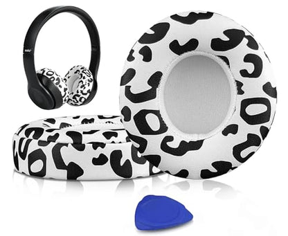 SoloWIT Earpads for Beats Solo 3 & Solo 2 On-Ear Headphones - Snow Leopard - color: Snow Leopard