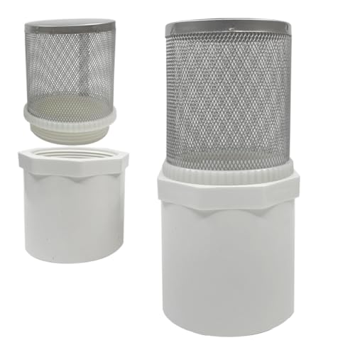 1/2" Stainless Steel Filter Cover Connected to 1/2" PVC DN15 Water Pipe, Suction Strainer Used to Remove Debris and Reduce Solid Entry - size: 1/2"DN15