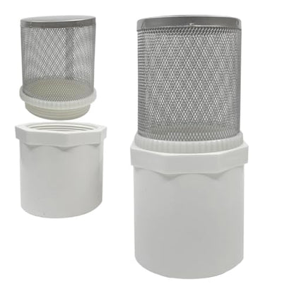 1/2" Stainless Steel Filter Cover Connected to 1/2" PVC DN15 Water Pipe, Suction Strainer Used to Remove Debris and Reduce Solid Entry - size: 1/2"DN15