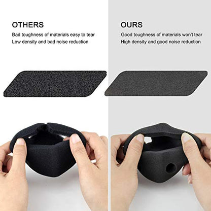 SOONSUN 2-Pack Windslayer Cover for GoPro Hero 5/6/7 Black, White, Silver | Wind Noise Reduction, Wind Muff Foam Windscreen, Clearer Audio for Cycling, Motorcycle Riding, Skiing and Outdoor Recording