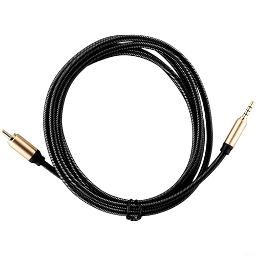 Digital Coaxial Audio Video Cable 3.5mm Male to SPDIF for RCA for TV Soundbar Soundbox Home Audio System Gold-Plated Connector Pure Copper Conductor Zinc Alloy Shell NylonBraided(2M) - size: 2M