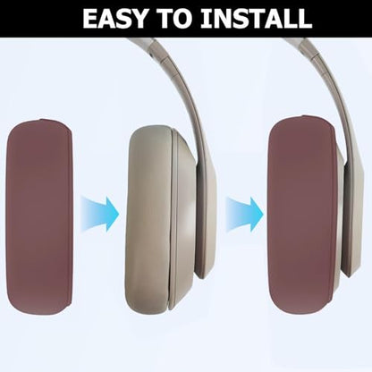 Studio Pro Ear Covers for Beats Studio Pro Headphones Sweat Proof Covers Shockproof and Drop-Resistant,Washable Silicone Case Accessories(Brown) - color: Brown Case