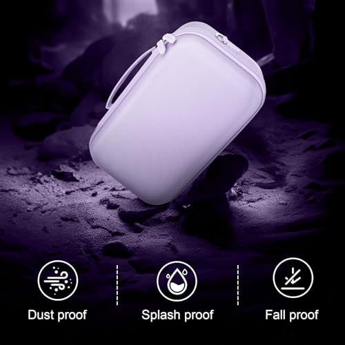 ANKHOH Hard Travel Case for JBL Charge 6 Speaker with Shoulder Strap | Fixed tray, elastic strap and zippered mesh pocket organize the speaker, charger and cables, Black, Case Only - color: Purple