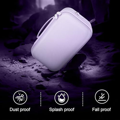 ANKHOH Hard Travel Case for JBL Charge 6 Speaker with Shoulder Strap | Fixed tray, elastic strap and zippered mesh pocket organize the speaker, charger and cables, Black, Case Only - color: Purple