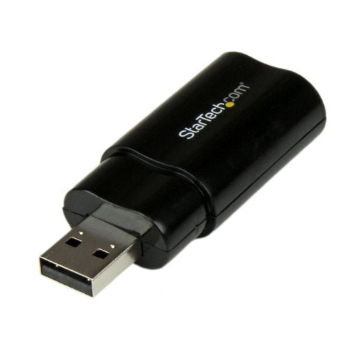 StarTech.com USB Sound Card - 3.5mm Audio Adapter - External Sound Card - Black - External Sound Card (ICUSBAUDIOB) (Pack of 2) - size: 1 Count (Pack of 2)